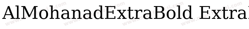 AlMohanadExtraBold ExtraBold字体转换